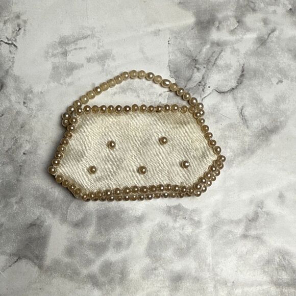 Vintage 1950's Madame Alexander Cissy Size Doll Pearl Studded Purse 2” - Picture 2 of 4